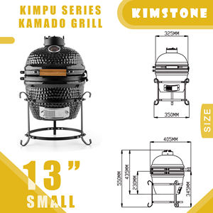 KIMSTONE 13 zoll <span class=keywords><strong>kamado</strong></span> grill keramik <span class=keywords><strong>barbecue</strong></span> grill <span class=keywords><strong>mini</strong></span> fumoir en céramique <span class=keywords><strong>kamado</strong></span> <span class=keywords><strong>Barbecue</strong></span> en céramique grill - Product Image 2
