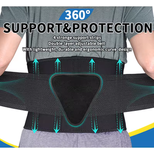 Sabuk Penyangga Punggung Bawah yang Bernapas, Pelangsing, untuk Olahraga, Kebugaran, Angkat Beban, Penyangga Pinggang untuk Dewasa, Pereda Nyeri - Product Image 6