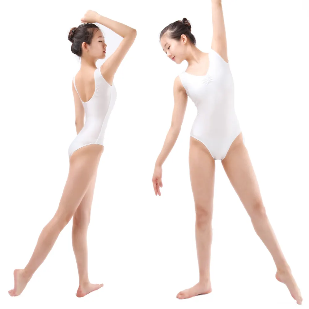 الجملة تدريب Dancewear الأبيض الباليه ثياب للبنات