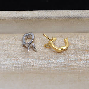 Colgante de Plata S925 con Hebilla, Bandeja Vacía Universal para Accesorios de Joyería DIY, Colgante con Diseño de Manzana y Perla, Modelo JG5213 - Product Image 2