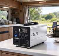 Centrale électrique d'urgence modulaire 384 Wh pour maison, avec boîtier métallique et station d'alimentation super portable moderne à phase divisée
