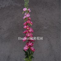 KEWEI-C002 Flores de Seda Populares para Boda, Rosas Artificiales Rosa Intenso, Orquídeas Premium para Boda