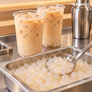 Boba éclatante de noix de coco en pot de 3,2 kg, prête à consommer pour les salons de thé et les magasins de bubble tea, OEM, marque privée - Product Image 5