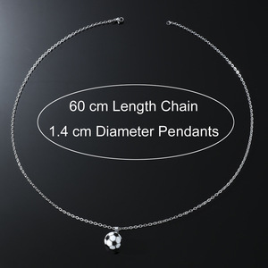2026 Popular Design <b>Titanium</b> Steel Circular Football Pendant Necklace Hiphop Style Men's Necklaces Trendy Jewelry Wholesale - Product Image 5