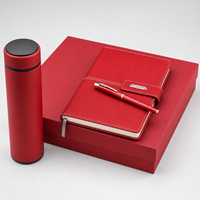 Kit de papeterie personnalisé rouge pour salons professionnels, cadeaux promotionnels, pack cadeau universitaire, souvenir, carnet, tasse, stylo
