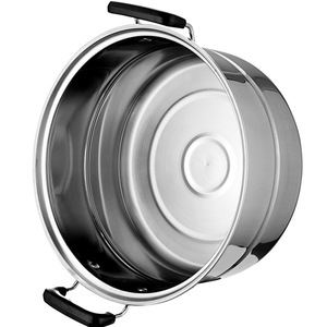 Stainless Steel Double Layer <b>Steamer</b> 2 Tier Large Capacity For Home Use With Lid And Handles - Product Image 4