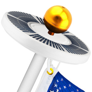 Solar Flag <b>Pole</b> <b>Light</b> 128LED Aluminum Hanging Eco-Friendly Outdoor Flag Lamp for Garden Camping Use - Product Image 1