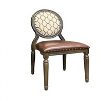 Chaise à dossier rond en alliage d'aluminium, style moderne minimaliste rétro, tabouret de restaurant haut de gamme avec revêtement en cuir, design pliable