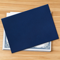 Porte-documents en cuir PU A4 pour diplôme avec pages intérieures imprimables, couverture de certificat de remise de diplôme, rouge et bleu