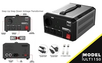 Transformateur de puissance monophasé à bobine toroïdale en cuivre et aluminium 220V vers 110V/110/120V vers 220/240V 1230W 1150W