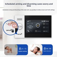 Alarme WiFi Intelligente Tuya 4G Double Réseau Sans Fil avec Capteur à Distance Antivol pour la Maison