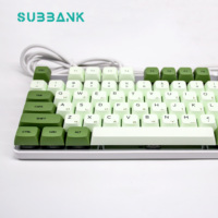 Subbank 108 Keys PBT Sublimation Keycaps Custom Printing Logo Dye-Sub Mechanical Keyboard Keycaps Set for Gamer & Office Typing