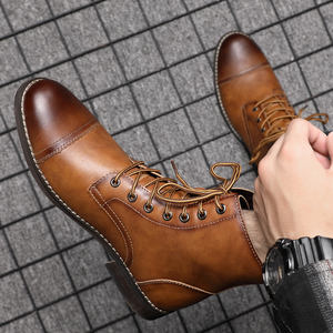 Botas de Cuero para Hombre, Estilo Casual, Tallas Grandes, Resistentes, de Microfibra, Tipo Caballero, para Invierno, Tallas 38-48 - Product Image 6