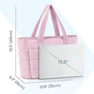 Bán buôn đa chức năng Trọng lượng nhẹ Puffy Tote Túi bông Vai Túi công suất lớn phụ nữ đi du lịch túi xách - Product Image 2