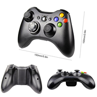 Manette de jeu sans fil 2,4 GHz avec moteur de vibration pour Xbox 360, récepteur USB inclus