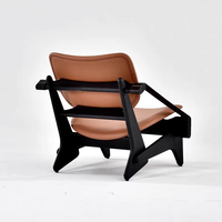 Ensemble de chaises longues confortables en bois massif faites à la main pour salon, chambre, salle à manger, extérieur – Mobilier moderne, minimaliste, élégant et durable
