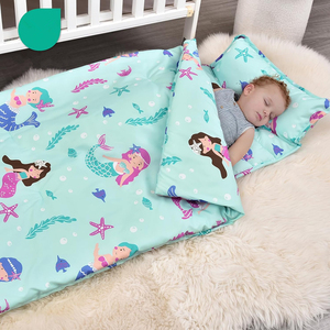 Ensemble de tapis de sieste pour tout-petits avec oreiller amovible, gigoteuses ultra douces pour garçons et filles, sacs de couchage neutres pour enfants avec design enroulable - Product Image 3