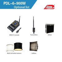 Lumière LED de photographie PDL 900W, température de couleur réglable 2600-6000K, télécommande, éclairage continu haute puissance pour