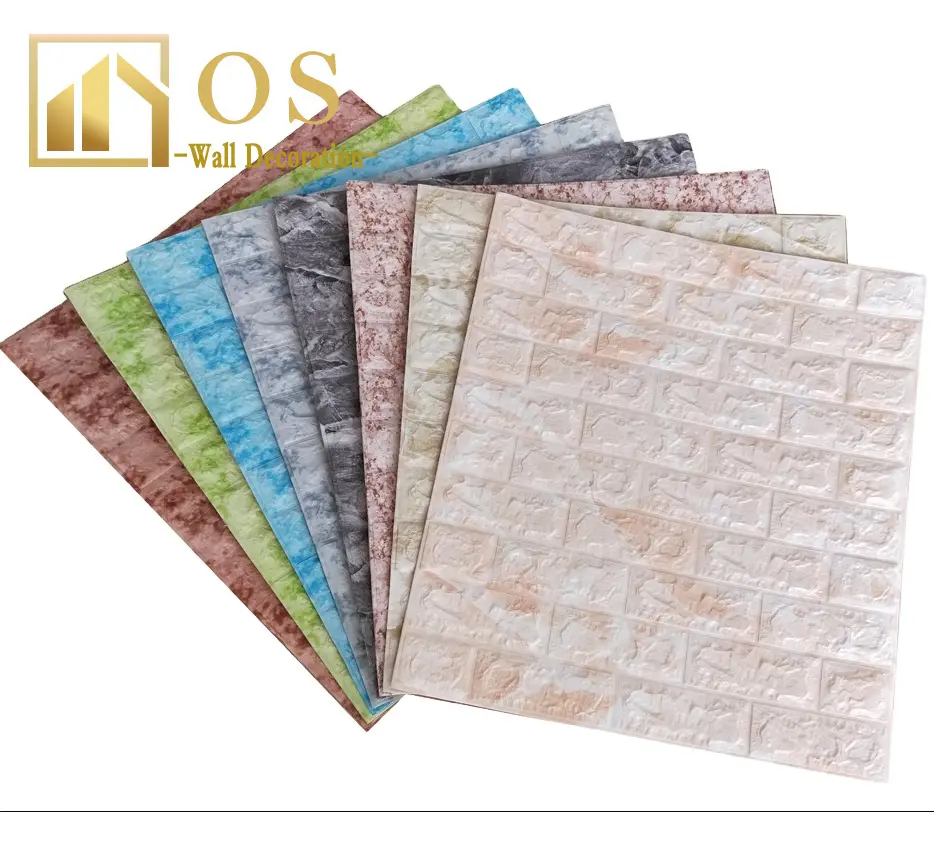 interior Wallpapers/Wall Coating wholesales wall panel Waterproof wallpapers Adhesive 3D pe Foam Wall Decoration brick Sticker