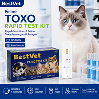Cat TOXO Ag Rapid Test Kit, Feline Toxoplasma Gondii Antigen Test Cassette for Veterinary Use