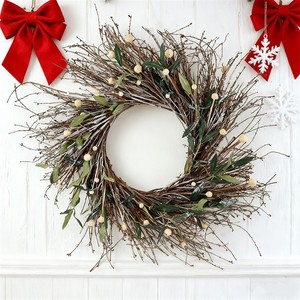 Chất lượng cao thân thiện với môi giáng sinh Vòng hoa cho bán buôn. Trang trí cửa. Chi nhánh Vòng hoa. Trang trí thủ công độc đáo. - Product Image 4