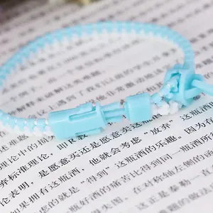 2404 New bracelets Korean fashion ol candy color personalized zipper bracelet for kids