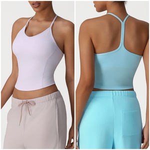Sm2525-2スポーツタンクトップYバックデザイン高品質フィットネスウェアクイックドライワークアウト服キャミソールスポーツブラ - Product Image 2