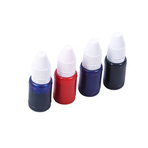 Recharge d'encre pour tampons noirs, bleus et rouges, couleurs vives. - Product Image 3