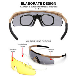 نظارات تكتيكية للحماية من الأشعة فوق البنفسجية UV400، نظارات شمسية للرماية، نظارات للقتال والصيد، عدسات مستقطبة مضادة للضباب، نظارات أمان للصيد - Product Image 4