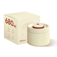 Bocal alimentaire isotherme portable en acier inoxydable 18/8, boîte à lunch à double paroi étanche en acier inoxydable, récipient alimentaire de qualité alimentaire