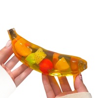 Juguete de Plátano de Gelatina Suave, Directo de Fábrica, Simulación Realista de Fruta, Juguete Antiestrés, Fidget Squishy, Decoración para Oficina/Escritorio