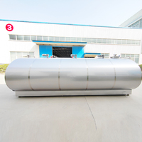 Refroidisseur de liquides en acier inoxydable 304 de 15 000 L, équipement à réservoir ouvert horizontal, cuve de refroidissement, refroidisseur de lait en vrac
