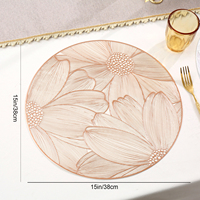 Set de table en cuir motif tournesol style nordique classique, écologique, antidérapant, résistant à la chaleur, 38x38cm, pour la maison, les restaurants et les hôtels