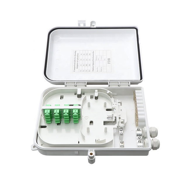 Epon Gpon IP65 8,12,16,24 cores outdoor wall mount fiber optic terminal distribution splitter box
