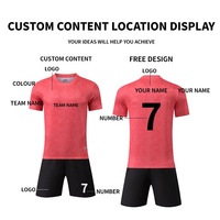 Kaos Sepak Bola Sublimasi Poliester Pakaian Olahraga Dewasa Seragam Sepak Bola Custom Murah Jersey Sepak Bola Cepat Kering