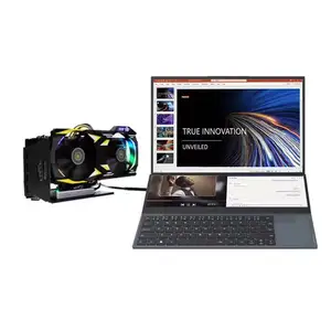 OEM ZBOOK Pro uxux16 inç + 14 inç dokunmatik 2 çift ekran çift monitör 64GB 2TB 4TB SSD Intel Core i7 10750H 10th gen dizüstü