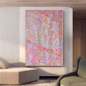 <span class=keywords><strong>Peinture</strong></span> murale abstraite florale moderne et simple Mintura, lavande, faite à la main, peinte à l'huile, acrylique, 6 couleurs, sur toile, fleurs - Product Image 1