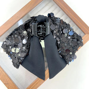 Nuevo Clip para el Cabello de Plástico Recubierto de Tela Francesa para Mujer 2025 con Lazo de Lentejuelas, Accesorios para el Cabello - Product Image 3
