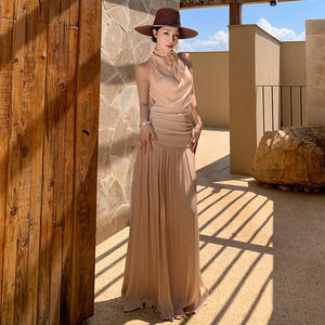 <span class=keywords><strong>Vestido</strong></span> Largo sin Mangas con Cuello Halter para Mujer, Elegante, Formal, para Cóctel, Fiesta, Noche, Primavera/Verano - Product Image 4