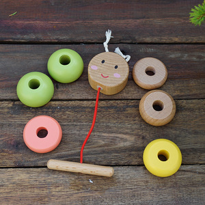 Juguetes Montessori JET, Juego de Bloques de Construcción de Cuentas Coloridas con Forma de Oruga, Ejercita la Motricidad Fina de los Dedos, Juguetes Educativos - Product Image 2