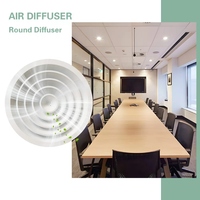 Cache-venteaux de plafond rond blanc avec vis pour remplacement de conduits de chauffage CVC, ventilateur d'extraction pour maison, bureau, cuisine, ventilation - Chine