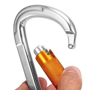 25KN บิดล็อคประตู Carabiner ได้รับการรับรองอัตโนมัติล็อค Carabiner กลางแจ้งหัวเข็มขัด D-แหวน Rappelling หุบเขาเปลญวนคลิปล็อคเปลญวน - Product Image 5