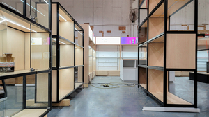 Tùy chỉnh kim loại bằng gỗ Gondola Kệ hai mặt siêu thị Kệ siêu thị quảng cáo Kệ hiển thị với LED - Product Image 5