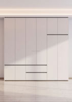 Mobilier moderne en fibre de densité moyenne pratique belle peinture solide garde-robe fonction de stockage porte en MDF pour chambre à coucher