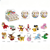 Jouet de construction miniature en capsule pour Halloween et Noël, ensemble de construction DIY à collectionner, plusieurs styles, cadeau éducatif portable