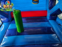 Château gonflable commercial combiné Grande Roue avec toboggan pour enfants, idéal pour la location d'événements en extérieur