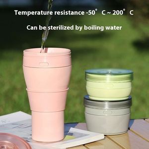 Vaso de Viaje de Silicona Ecológico de 350 ml con Logotipo Personalizado, Moderno, Clásico, Plegable, con Pajita para Beber Directo, Aislado, para Café y Gimnasio - Product Image 3