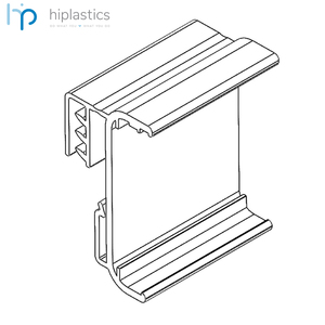 Hiplastics SGTPHD1-3 hiển thị Kệ talkers thermoformed nhựa ESL đường sắt giá kỹ thuật số thẻ chủ cho bán lẻ - Product Image 6