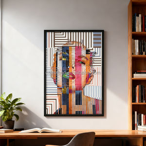 Impresión Giclée Abstracta Moderna de Lujo Ligero en Lienzo de Gran Tamaño para Decoración de Paredes de Sala de Estar, Venta al por Mayor de Fábrica - Product Image 4