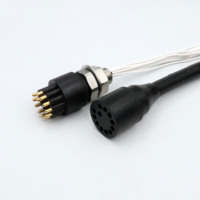 HYSF BH12M Connecteur Sous-Marin Mâle/Femelle 12 Broches DC pour Environnements Marins Profonds IP69 en Acier Inoxydable Plaqué Or Cuivre 550V 10A